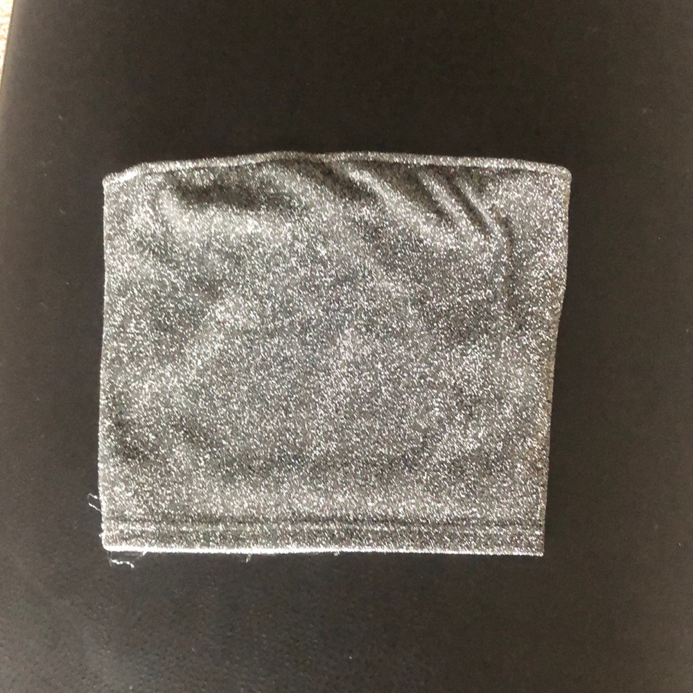 Forever 21 sparkly black and silver tube top